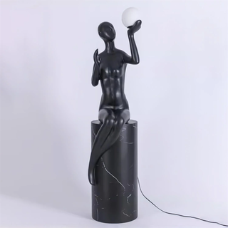 Celeste Poise Sculpture Lamp-Neutral Decor