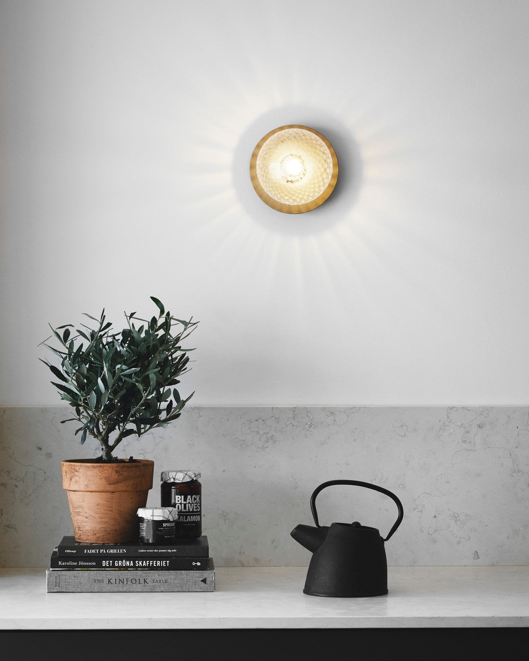 Seriana Applique murale en laiton de style nordique haut de gamme