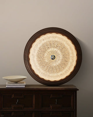 Esorila Lampe Plafonnier en Verre et Noyer Premium