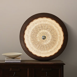Esorila Lampe Plafonnier en Verre et Noyer Premium