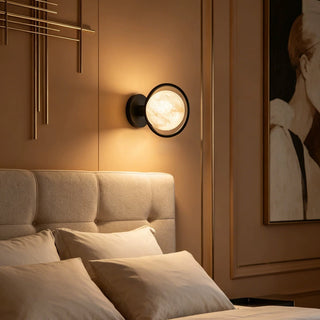 Celestial Ring Alabaster Wall Lamp-Neutral Decor
