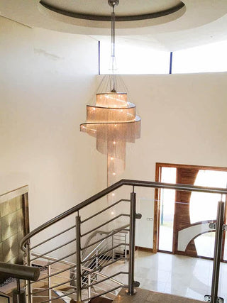 Celestial Twist Chandelier-Neutral Decor