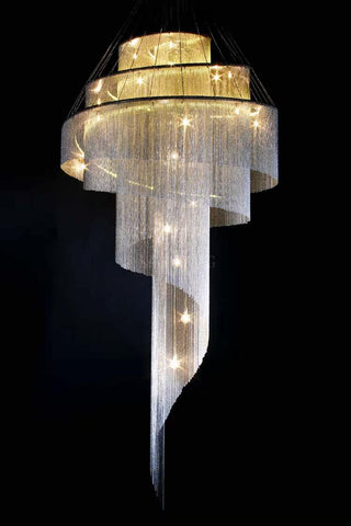 Celestial Twist Chandelier-Neutral Decor
