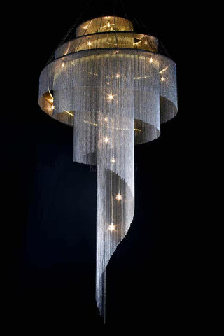 Celestial Twist Chandelier-Neutral Decor