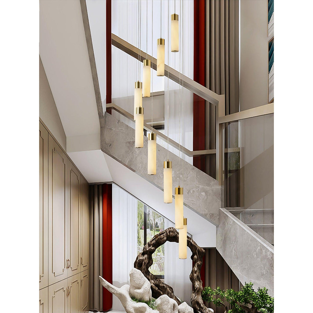 Zeal Lustre en Albâtre Cascade Minimaliste Moderne