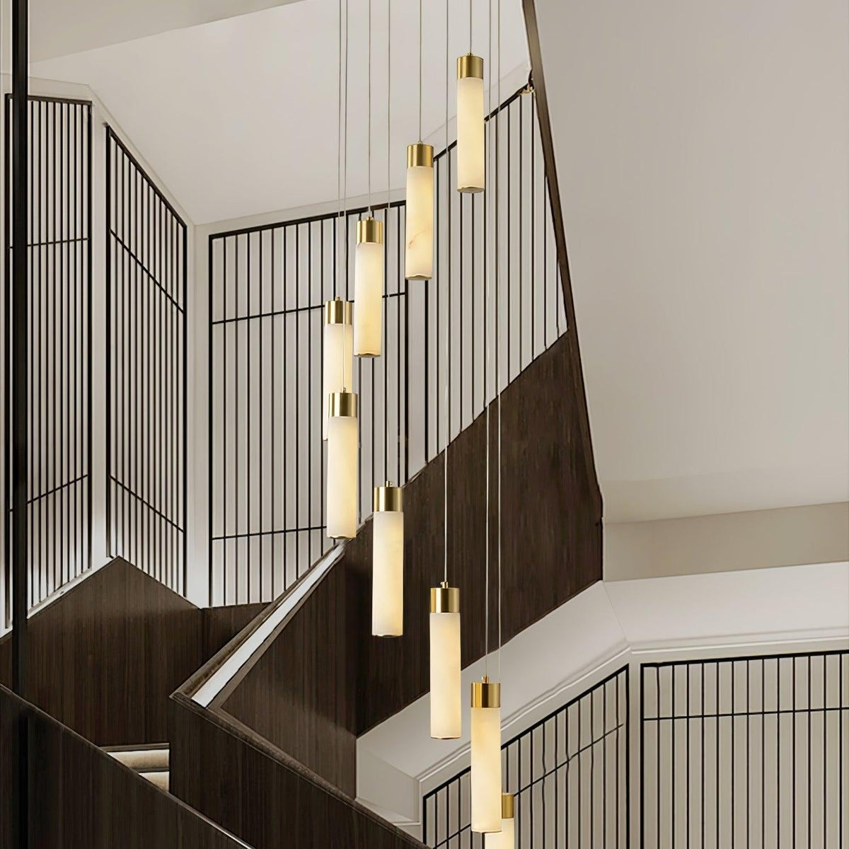 Torira Lustre Albâtre pour Escalier