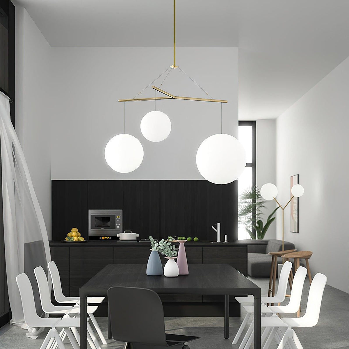 Triad Suspension en Verre Minimaliste