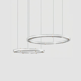 Lunara Double Anneau Crystal Lustre