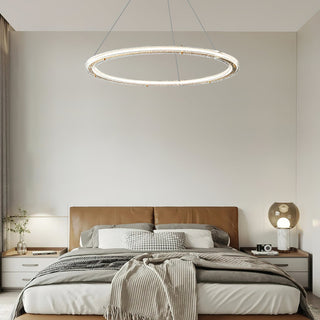 Lunara Double Anneau Crystal Lustre