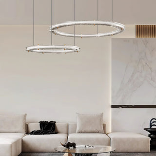 Lunara Double Anneau Crystal Lustre