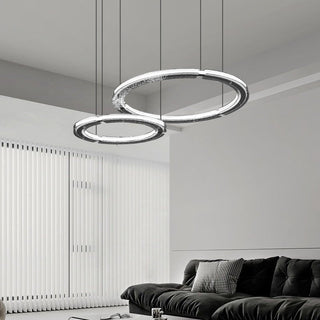 Lunara Double Anneau Crystal Lustre