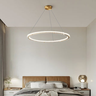 Lunara Double Anneau Crystal Lustre