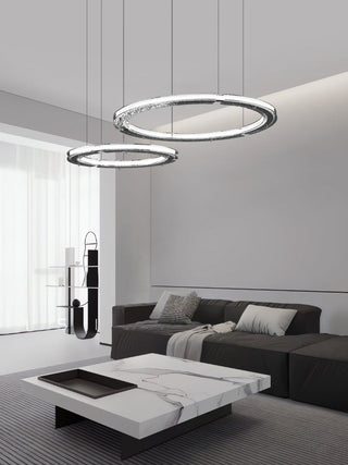 Lunara Double Anneau Crystal Lustre