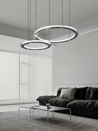 Lunara Double Anneau Crystal Lustre