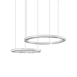 Lunara Double Anneau Crystal Lustre
