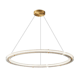 Lunara Double Anneau Crystal Lustre