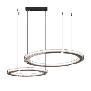 Lunara Double Anneau Crystal Lustre