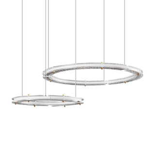 Lunara Double Anneau Crystal Lustre