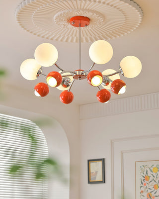 Lustra Lustre Chrome Rouge Crème Globe