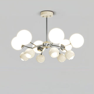 Lustra Lustre Chrome Rouge Crème Globe