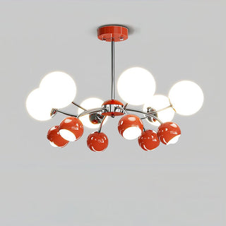 Lustra Lustre Chrome Rouge Crème Globe