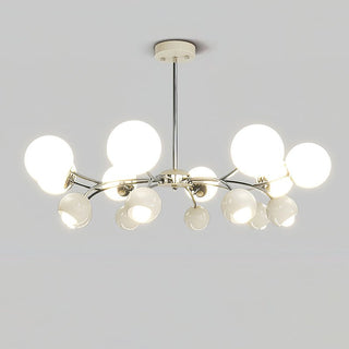 Lustra Lustre Chrome Rouge Crème Globe