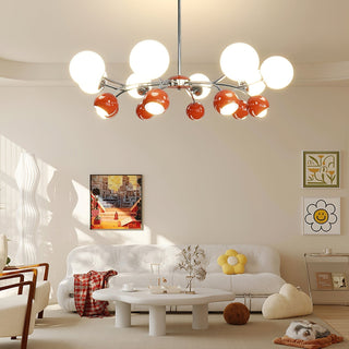 Lustra Lustre Chrome Rouge Crème Globe