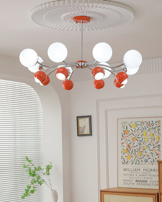 Lustra Lustre Chrome Rouge Crème Globe