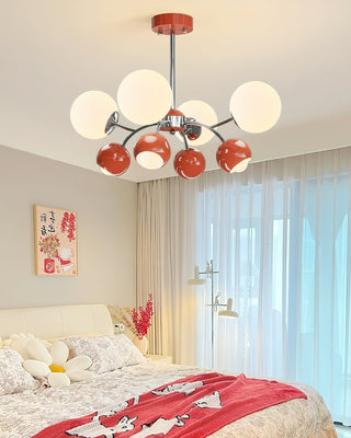 Lustra Lustre Chrome Rouge Crème Globe