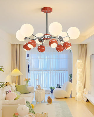 Lustra Lustre Chrome Rouge Crème Globe