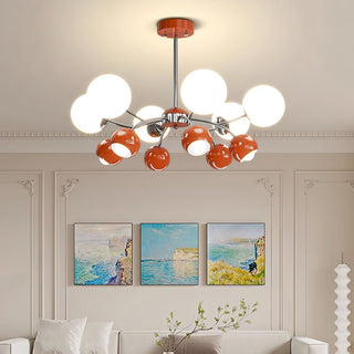 Lustra Lustre Chrome Rouge Crème Globe