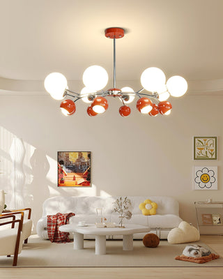 Lustra Lustre Chrome Rouge Crème Globe