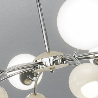 Lustra Lustre Chrome Rouge Crème Globe