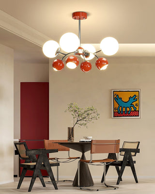 Lustra Lustre Chrome Rouge Crème Globe