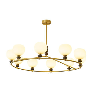 Nydoriel Lustre Haut de Gamme Nordique en Laiton et Bois