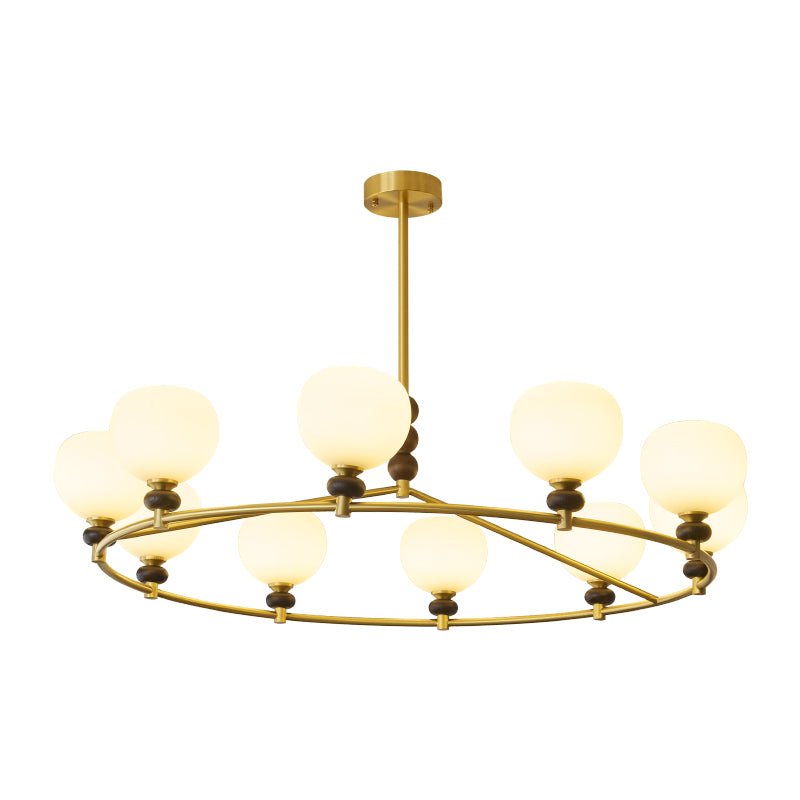 Nydoriel Lustre Haut de Gamme Nordique en Laiton et Bois