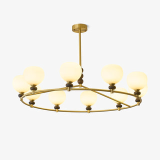 Nydoriel Lustre Haut de Gamme Nordique en Laiton et Bois