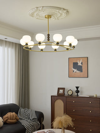 Nydoriel Lustre Haut de Gamme Nordique en Laiton et Bois