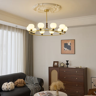 Nydoriel Lustre Haut de Gamme Nordique en Laiton et Bois