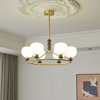 Nydoriel Lustre Haut de Gamme Nordique en Laiton et Bois