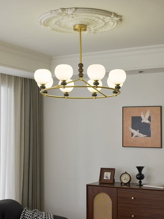 Nydoriel Lustre Haut de Gamme Nordique en Laiton et Bois