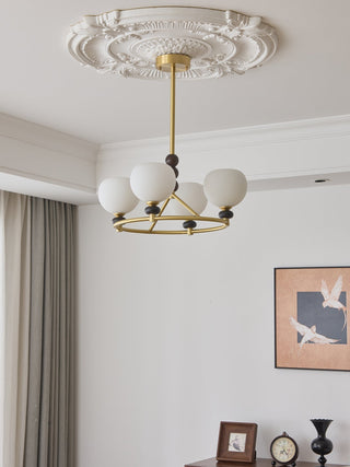 Nydoriel Lustre Haut de Gamme Nordique en Laiton et Bois