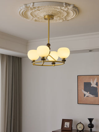 Nydoriel Lustre Haut de Gamme Nordique en Laiton et Bois