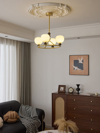 Nydoriel Lustre Haut de Gamme Nordique en Laiton et Bois