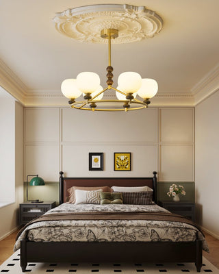 Nydoriel Lustre Haut de Gamme Nordique en Laiton et Bois