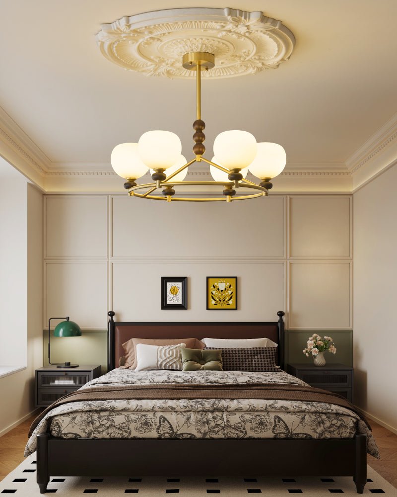 Nydoriel Lustre Haut de Gamme Nordique en Laiton et Bois