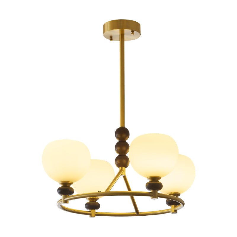 Nydoriel Lustre Haut de Gamme Nordique en Laiton et Bois