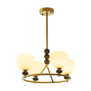 Nydoriel Lustre Haut de Gamme Nordique en Laiton et Bois