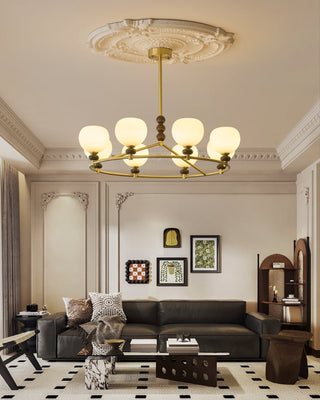 Nydoriel Lustre Haut de Gamme Nordique en Laiton et Bois