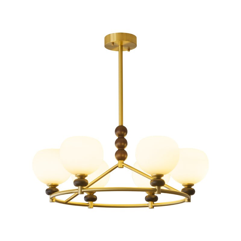 Nydoriel Lustre Haut de Gamme Nordique en Laiton et Bois